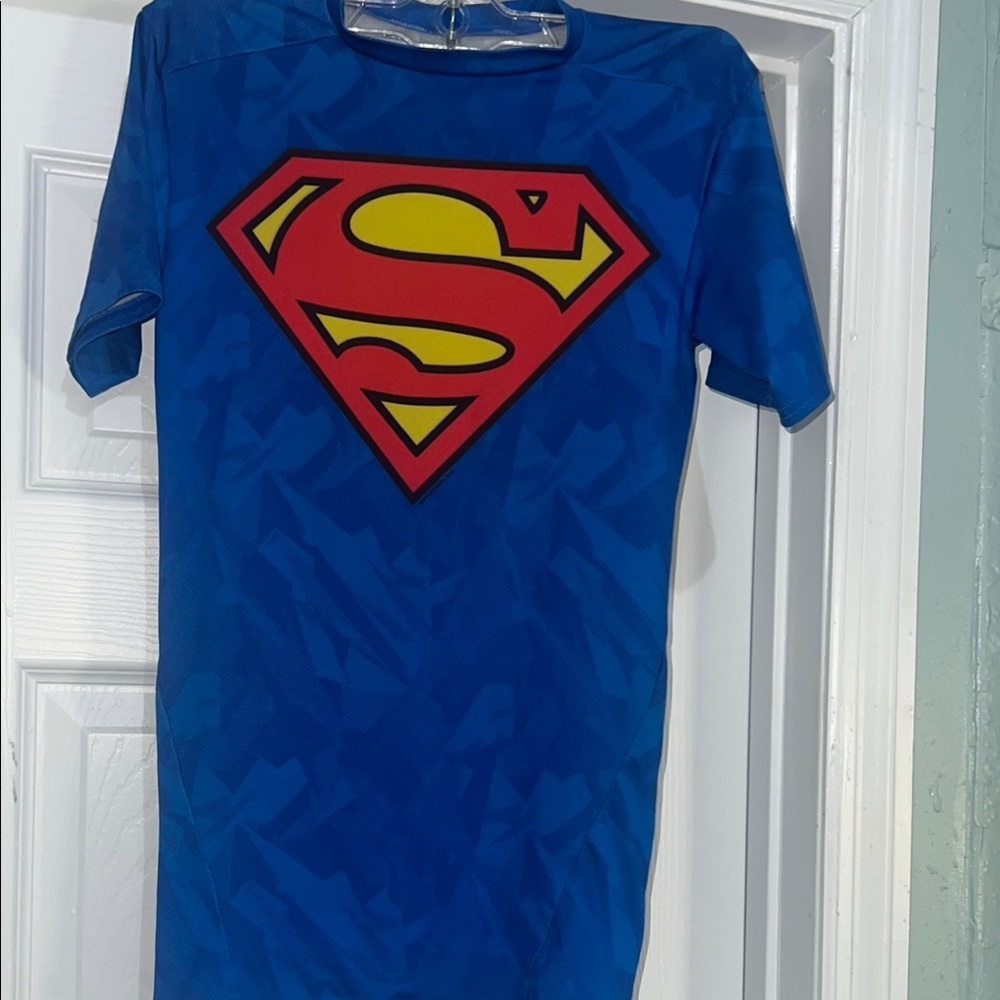 Blue Superman Logo Men's Shirt